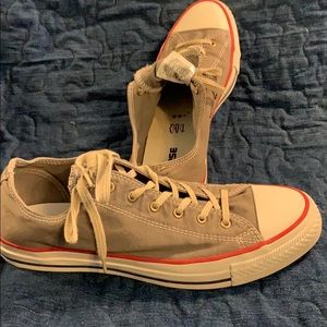 Grey converse shoes